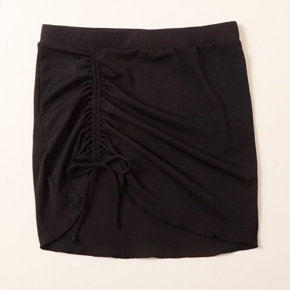 SHEIN Other - Ruched Drawstring Rib Cover Up Skirt